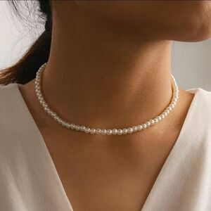 Pearl Tone Beaded Necklaces Women's Fashion Jewelry